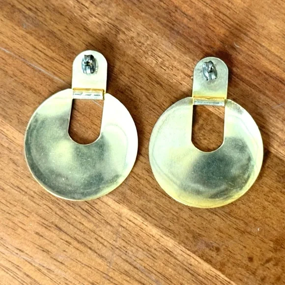 Vintage Bold Mustard Yellow Statement Earrings - Picture 5 of 6